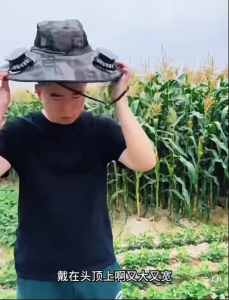 DOSO Solar Fan Cap หมวกกันแดด พร้อมพัดลมพลังงานแสงอาทิตย์ 2พัดลม หมวกปีกกว้างพร้อมพัดลม หมวกกันแดดผู้ชาย แฟชั่น หมวกปีกกว้างกันแดดฤดูร้อน หมวกชาวประมงกันแดดแบบแห้งเร็วสําหรับผู้ชาย