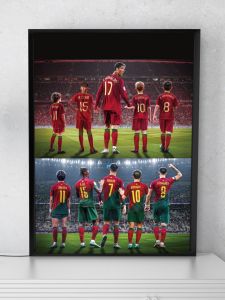 Cristiano Ronaldo Ronaldo Football Star Poster Wall Sticker Bedroom Wall Painting Photo Frame Hanging Large