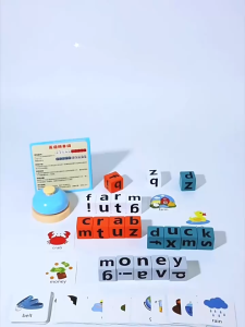 IMUTO 40 PCS large Letter Spelling Block alphabet puzzle kids alphabet learning Montessori ToysEarly Education PuzzleEnglish Words Early Educational Toys for Kidsalphabet block