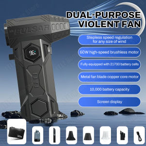 Mini Turbo Jet Fan 600000RPM Electric Air Duster with Light Air Blower Handheld Duct Fan for Computer Keyboard Outdoors Car Home