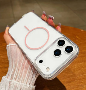 Original Colorful Clear Magnetic For Magsafe Case For iPhone 17 Air 16E 16 15 14 13 12 Mini 11 Pro Max 7 8 Plus Armor Hard Cover