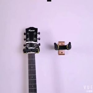 Automatic Guitar Hook Solid wood base/non-slip self-locking instrument accessories Wall-mounted guit
