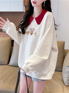 Fashionable Thin Capless Hoodie Womens Spring Autumn New Style High School Students Beautiful Top Korean Style Long Sleeve
