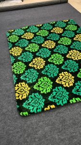 PROMO LEBARAN KARPET BULU RASFUR RAFSUR MOTIF UK 90x140 F146 GREEN BUSA ANTI SLIP