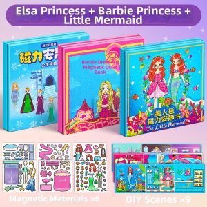 TANGJIUGONG | Mermaid Magnetic Quiet Book Princess Dress Up Toy