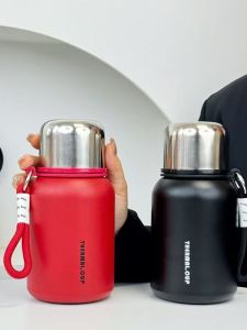 Mini Portable Stainless Steel Insulated Water Bottle High Aesthetic Value Student Mens Version Carry Rope Small Size Capacity