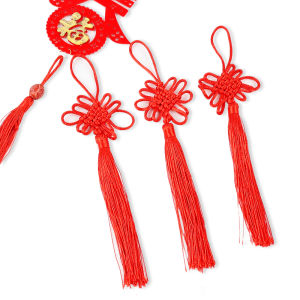 5Pcs Chinese Knot 2025 Lunar Chines New Year Decorations For Home Pendant Hanging Ornaments Spring Festival Festive Red Tassel Gift