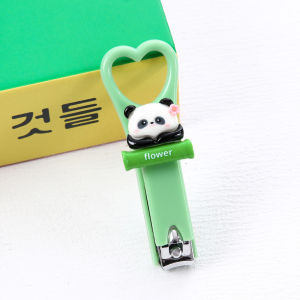 Cute Cartoon Panda Home Use Nail Clippers Childrens Nail Scissors Creative Nail Cutters Flat Mouth Nail Tools for Personal Care