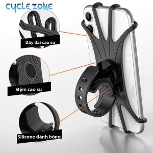 Giá Đỡ Điện Thoại Di Động Bằng Silicon Xoay 360 Độ Cho Xe Đạp Xe Máy - Giá Đỡ Đa Năng Chống Trượt Đàn Hồi Phụ Kiện Đạp Xe