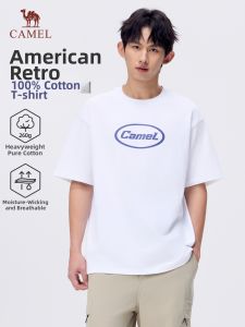 CAMEL | Áo Thun Đôi Cotton Sạch Mỹ Kiểu Cổ Điển
