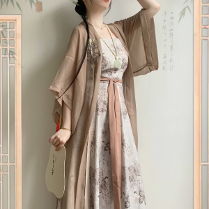 Bộ Đồ Nữ Hanfu Chính Hãng butterfly Shadow Ink Phong Cách Nhà Tống Tay Dài Để Đi Làm Hàng Ngày Lý Tưởng Cho Mùa Xuân Và Mùa Hè