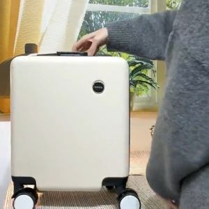 Luggage 14inch Suitcase | Suitable outdoor tourism Lightweight Luggage travel bag with Cup Holder and password lock universal wheels