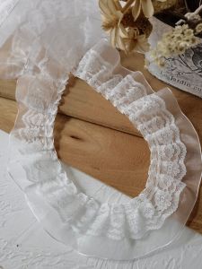 Handmade DIY Double Layer Lace Trim Decorative Accessories Hair Accessories Sewing Materials for Clothes And Sweaters