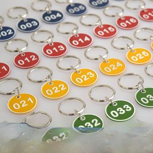 Digital Plastic Stainless Steel Sauna Bath Number Tags Key Cards Waterproof Room Assignment Labels Fitness Center Tags