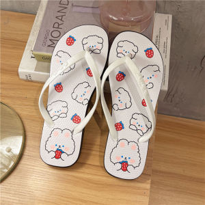 Flat Bottomed Beach Sandals Womens Summer Slippers Anti-Slip Clog Style PVC Material Wear Resistant Hollow out Design Flip Flops