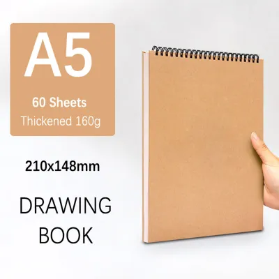Art Sketchbook 160gsm 30 Sheets/60 Pages Drawing Watercolor Spiral Notebook For Sketching