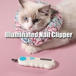 Cat Dog Nail Clip per with LED Light Visible Safety Avoid Over Cutting Slipproof Handle Nail Trimmer Claw Clip per for Dogs Cats