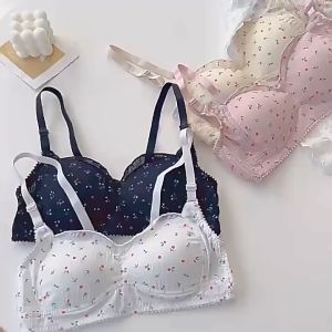 Cherry.Shop บราถนอมทรง ไม่มีโครง ลายดอกไม้ ผ้านิ่ม ใส่สบาย เสื้อผ้าอาหาร ที่สุดแบบ นอนสวยงาม #B01