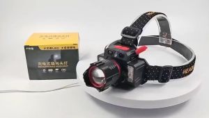 KIMP Headlamp Headlight Multifunction Head light Waterproof Outdoor Flashlight USB Rechargeable Zoom Headlamp Flashlight Type-C Rechargeable