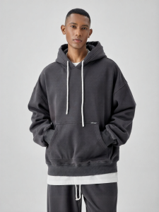 BODYDREAM | Silver Fox Velvet Mens Fleece Hoodie Fashion Coat
