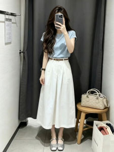 SENWA | Đầm Dài Màu Trắng Phong Cách Hàn Quốc