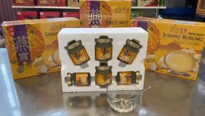 PREMIUM Bird Nest with Rock Sugar 冰糖燕窝 Sarang Burung Walit Asli HALAL Birds Nest Premium (Hwang Shan 皇膳牌 ）6 Bottles x 70ml