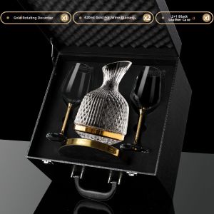FLOWER MOO | Luxury Crystal Decanter & Wine Glass Set