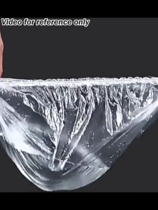 (100 PCS) PE Disposable Cling Film With Cover | Dish Cover Food Fruit Wrap Filem Cling Pakai Buang 一次性保鲜膜