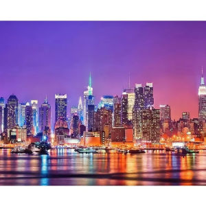 Night Cityscape Urban Lights Jigsaw Puzzle 500 1000 1200 2000pcs For Adults Family Fun Time Stress Relief Home Decor Toy
