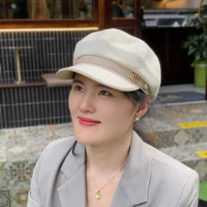 Artsy Clear Fashion Octagonal Cap Childrens Spring & Fall New Arrival All-Matching Painter Head Net Red Fashion Face-Showing Little Newsboy Hat