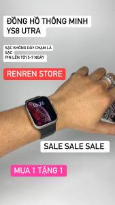 Đồng hồ thông minh ys8 utra HOT MUA 1 tặng 1 pin 5-7 ngày cực trâu  đo nhịp tim  thông báo tin nhắn cuộc gọi