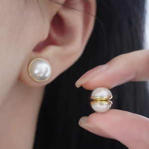 Magnetic Pearl Clip-On Earrings Womens Fashion Jewelry No Piercing Required Attractive Small-Niche Simulated Pearls