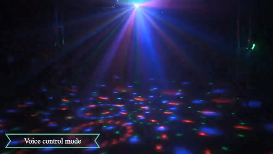 LED Party Light RGB Magical Ball Disco Ball Light Stage Effect Lamp Music Party Projector Rotating Light KTV Home Laser Sound Activated
