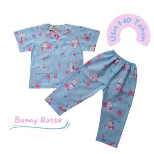 Baju Tidur Piyama Anak Perempuan 1 sampai 10 tahun Bahan katun Adem Tanpa kerah
