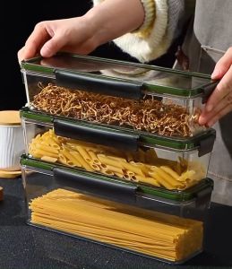 DXL Pasta Noodle Storage Box Food-grade Storage Canned Pasta Box Grains Sealed Can