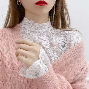 Elegant Fashion Novelty Lace Long Sleeve T-shirt