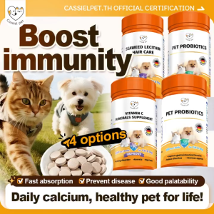 CASSIEL PET Probiotics Multivitamin Vitamins Calcium For Jiont Digestive Hair & Skin For Dogs & Cats