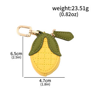 Mini Watermelon Fruit Shape Coin Purse Carrot Cute PU Leather Bag Pendant for Women Korean Keychain Earphone Bag Lipstick Bag