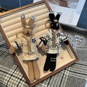 Creative Rabbit Doll Bag Charm Small Fragrance Style Car Keychain Cute Toy Pouch Accessory Womens Handbag Decorations