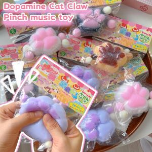 Big Cat Paw Mochi Taba Squishy Fidget Toy Cute Plush Cat Paw Silicone Slow Rebound Pinch Decompression Toy Stress Release Vent Toy