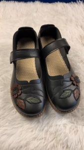 QINGSHUI Sepatu Kulit Wanita Impor Berkualitas Tinggi.Sepatu Flat Wanita.Sepatu Loafer Slip-On Wanita. Hitam Kerja Kasual Shoes