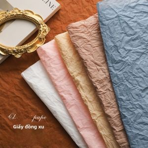 Bộ Bao Bì Hoa Hồng Valentine Bằng Giấy Nhăn Thủ Công Cho Cửa Hàng Hoa Tươi DIY Hoa Quả Sương Mù Nghệ Thuật Hoa Tươi