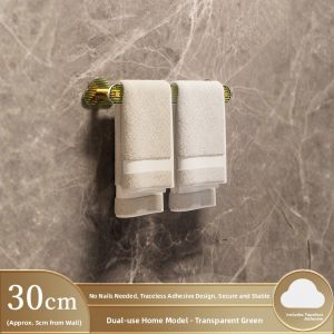 MEIZHUFU | No-Drill Bathroom Towel Rack with Suction Cup Hanger