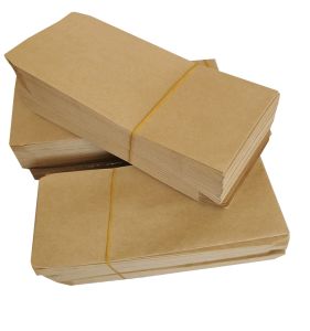 Blank Brown Packing Paper Envelope Money Red Envelope Thousand Yuan Wedding Gift Trumpet Simplicity Thickened Purse Paper Bag