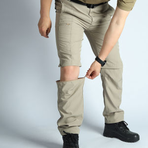 Top Elastic Mens Hiking Pants Outdoor Sport Summer Quick Dry Waterproof Detachable Camping Trekking Climbing Cargo Pants