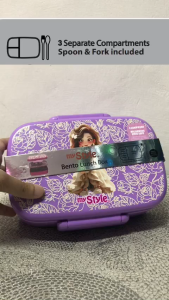 My Style TM 1507 H Bento Lunch Box with Spoon & Fork for Junior Girls