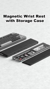 Hagibis Acrylic Keyboard Wrist Rest Ergonomic Memory Foam Easy Typing Pain Relief Desktop Storage Organizer for Office