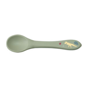 1PCS Cartoon Baby Silicone Training Spoon BPA Free Soft Self Feeding Utensil 6M+ Easy Grip Handle Dishwasher Safe Kids Cutlery