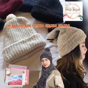 KUPLUK DEWASA TEBAL POMPOM WANITA / AKSESORIS MUSIM DINGIN HIKING BROMO DOBLE SHEKER LEMBUT ULFI HIJAB