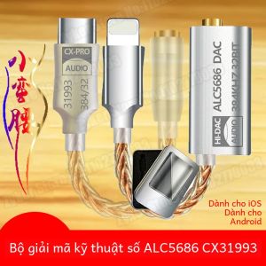 HiFi DAC Cáp USB TypeC/Lightning Sang 3.5mm Bộ Chuyển Đổi Âm Thanh Kỹ Thuật Số 32bit/384KHz Cho iPhone iOS Android ALC5686 CX31993 Amp